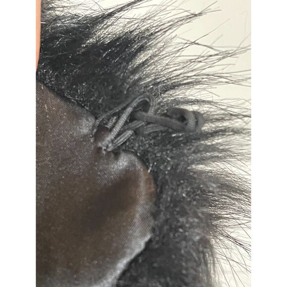 Faux Fur Stole Collar Shoulder Wrap Wedding Black Bridal Mob Wife Prom Party VTG - Picture 4 of 7